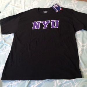 Champion NYU black Short Sleeve Tee